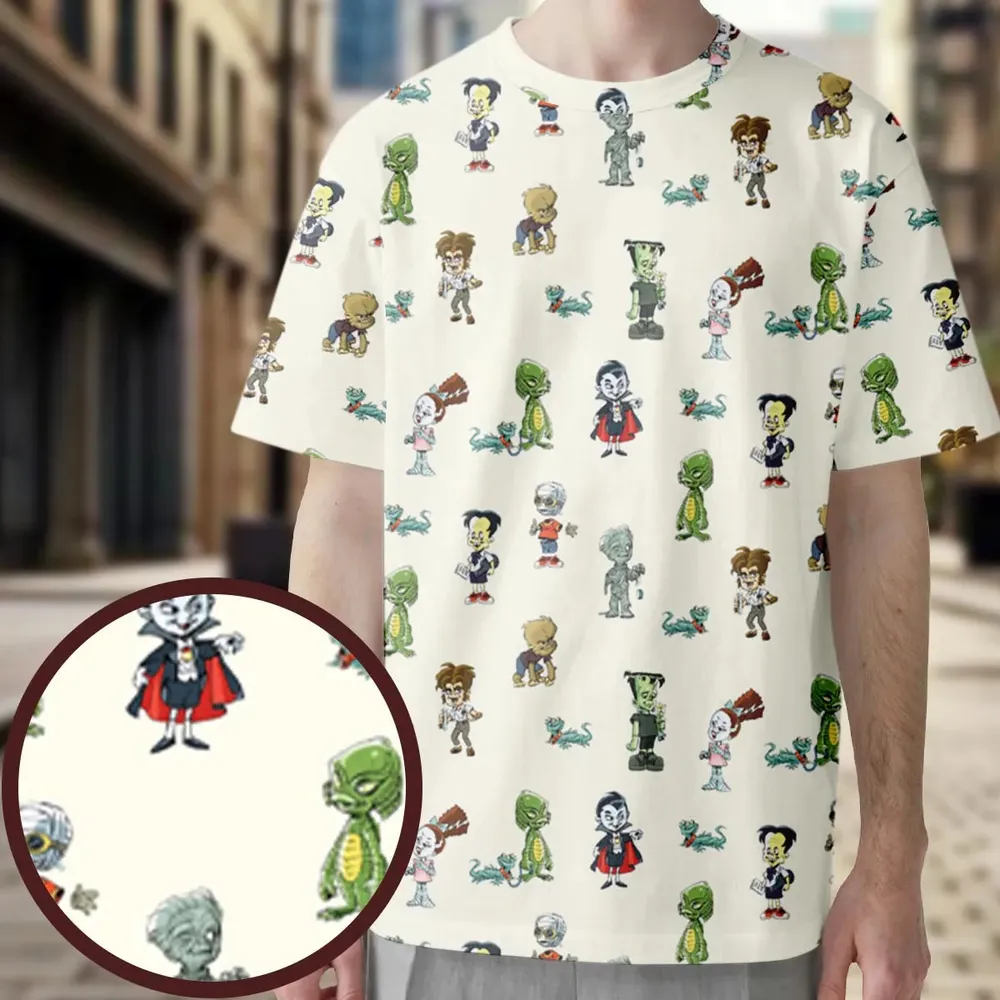 Classic Universal Monster Babies All-Over Print Unisex T-Shirt - 3