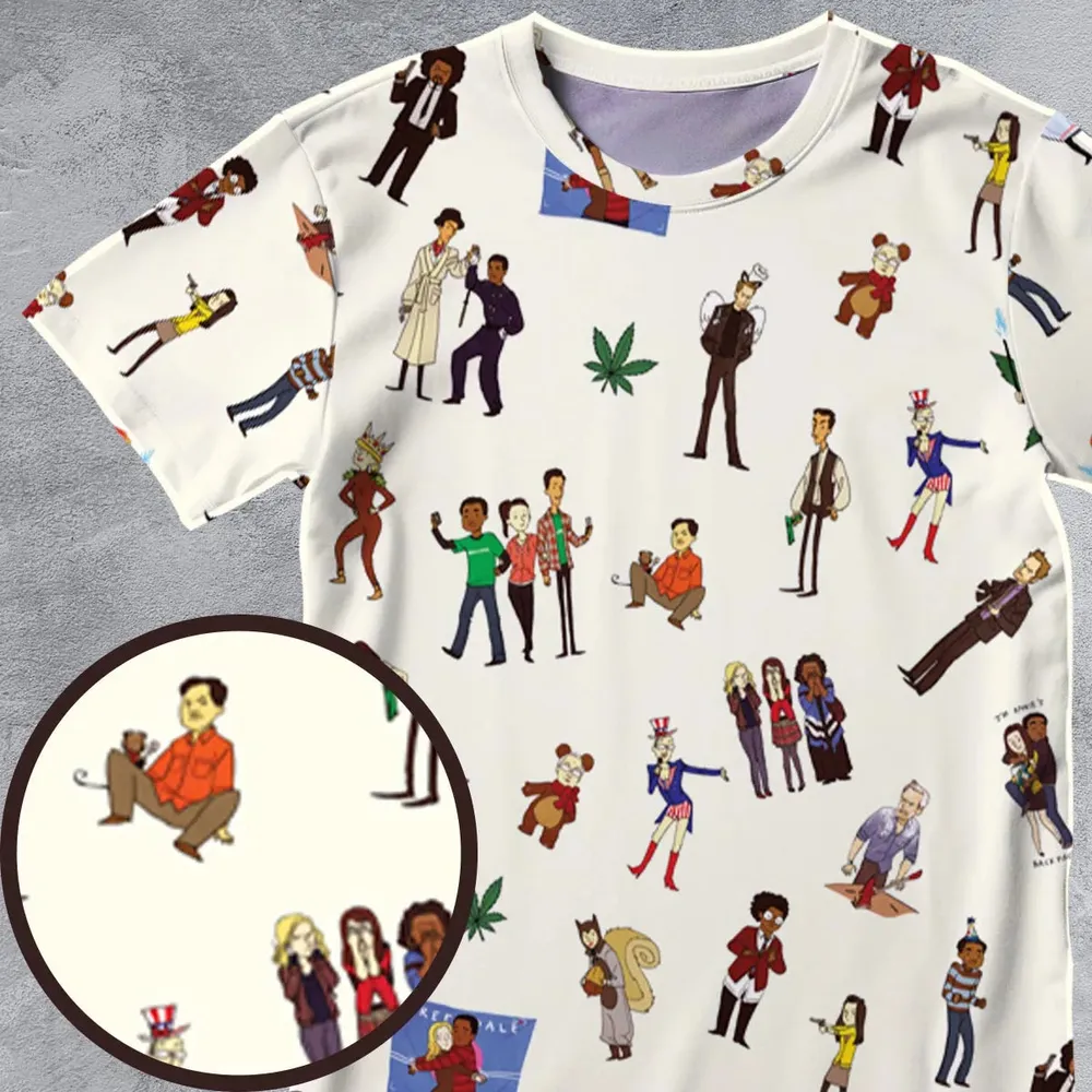 Community Characters Costumes Pattern All-Over Print Unisex T-Shirt - 4