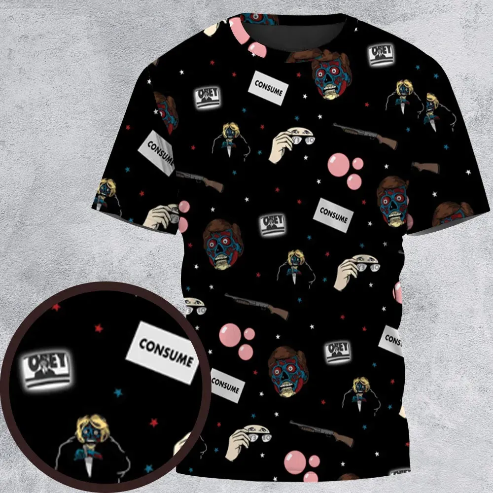Consume They Live Patterns All-Over Print Unisex T-Shirt - 2