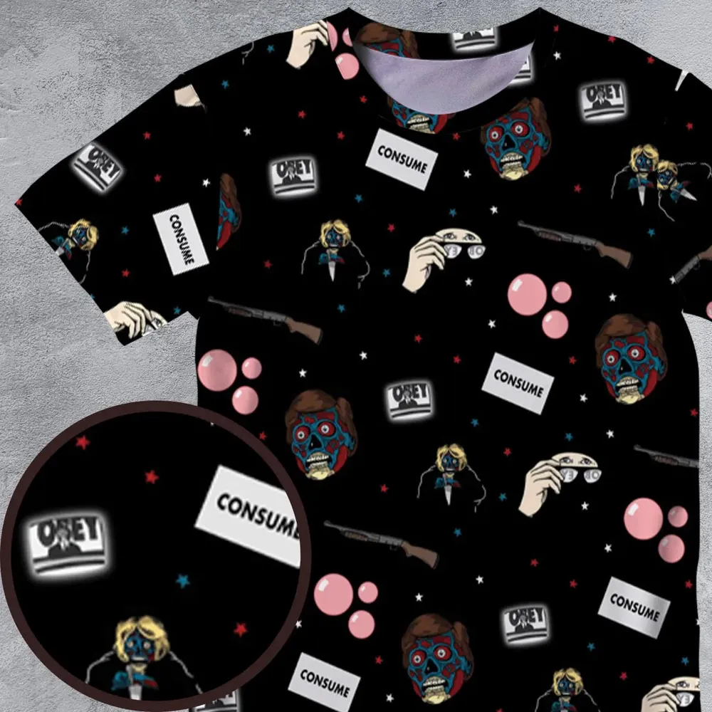 Consume They Live Patterns All-Over Print Unisex T-Shirt - 4