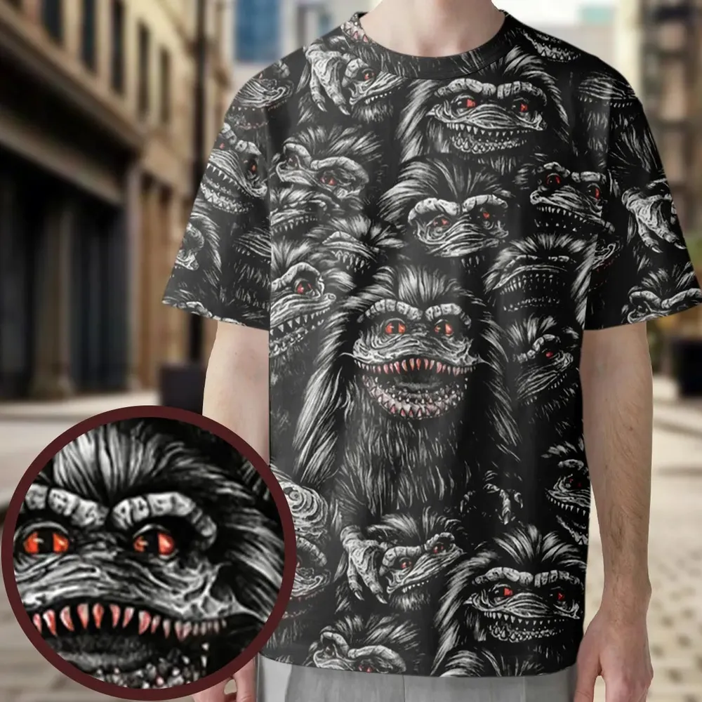 Critters Pattern Halloween All-Over Print Unisex T-Shirt - 3