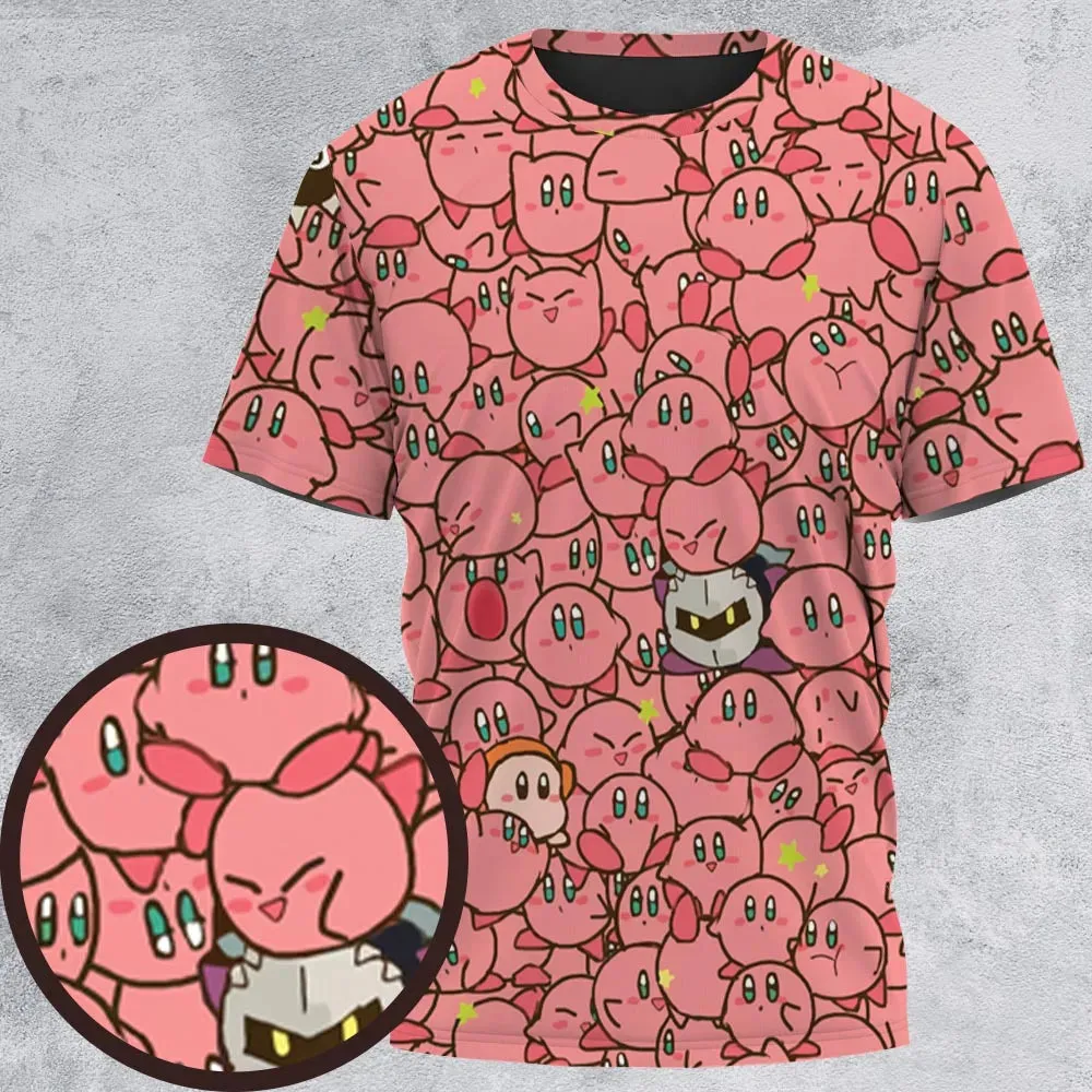 Cute Kirby Waddle Doo Bandana Waddle Dee Meta Knight Kirby's Characters All-Over Print Unisex T-Shirt - 2