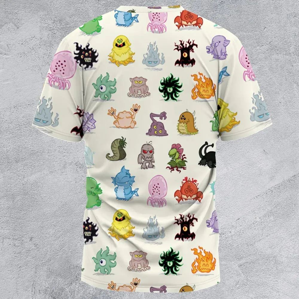 Cute Monsters H. P. Lovecraft All-Over Print Unisex T-Shirt - 2