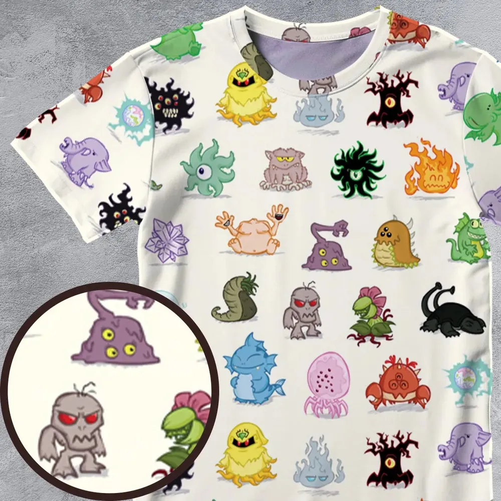 Cute Monsters H. P. Lovecraft All-Over Print Unisex T-Shirt - 4