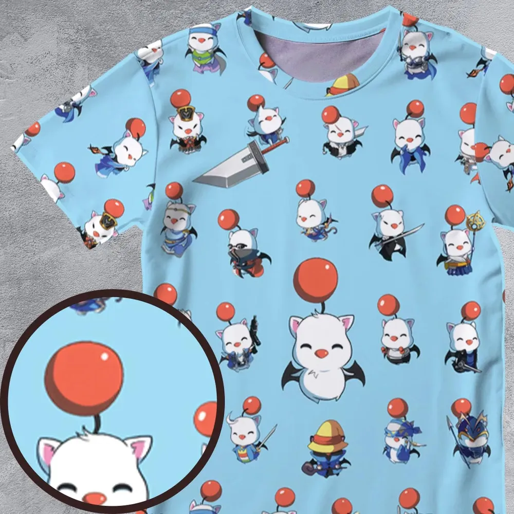 Cute Moogle Final Fantasy All-Over Print Unisex T-Shirt - 4