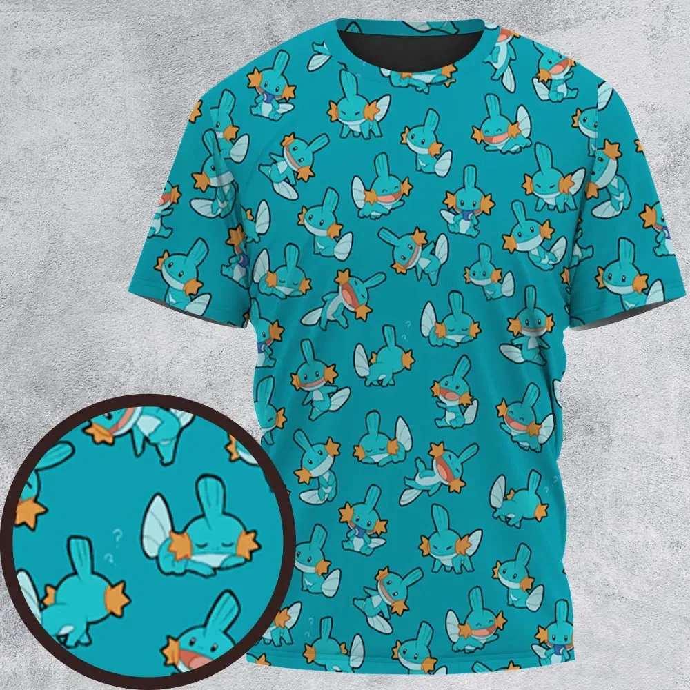 Cute Mudkips Pokemon All-Over Print Unisex T-Shirt - 2