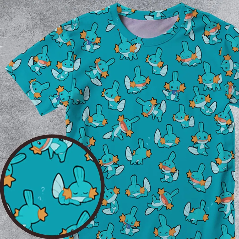 Cute Mudkips Pokemon All-Over Print Unisex T-Shirt - 4