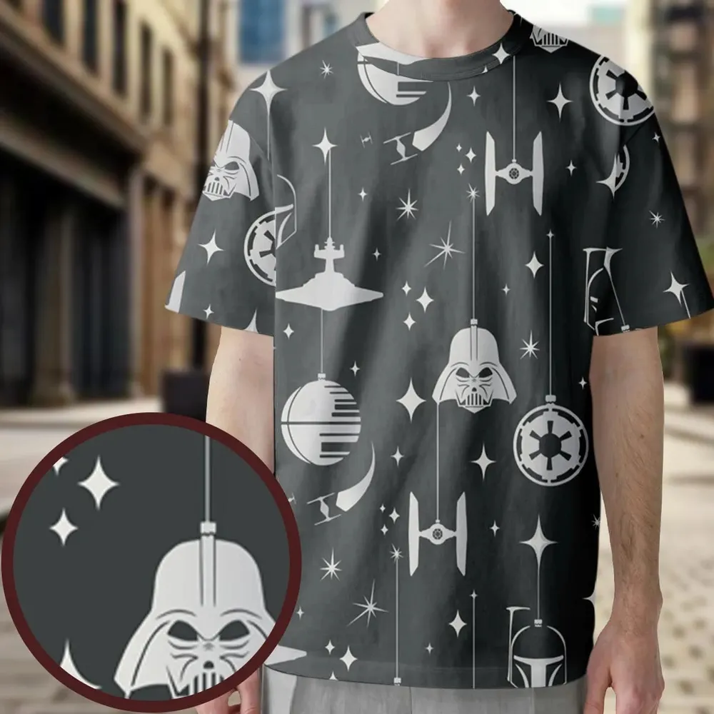 Dark Side Holiday Star Wars All-Over Print Unisex T-Shirt - 4