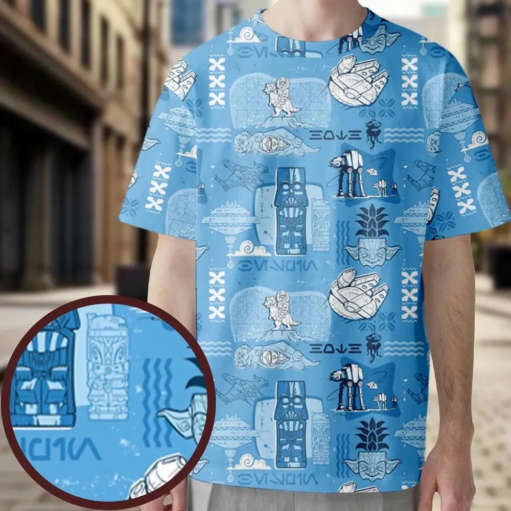 Dark Side Star Wars Tiki Shack All-Over Print Unisex T-Shirt - 4