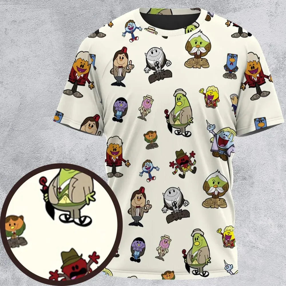 Doctor Who and Mr Men Pattern All-Over Print Unisex T-Shirt - 2
