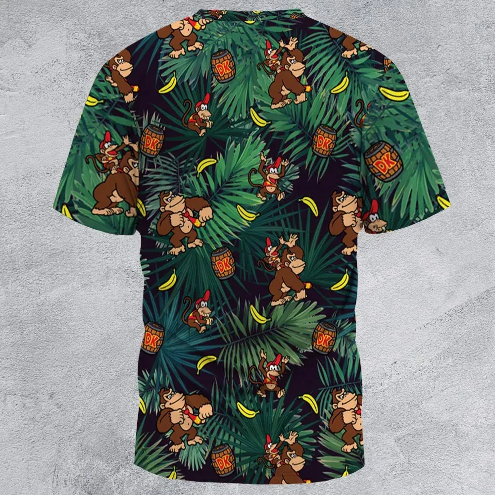 Donkey Kong Nintendo Video Games All-Over Print Unisex T-Shirt - 3