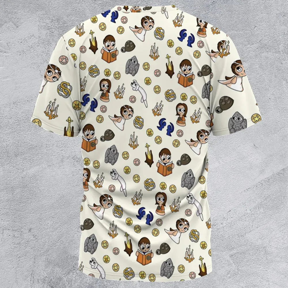 Doodle Luck Dragon Falkor The Neverending Story All-Over Print Unisex T-Shirt - 3