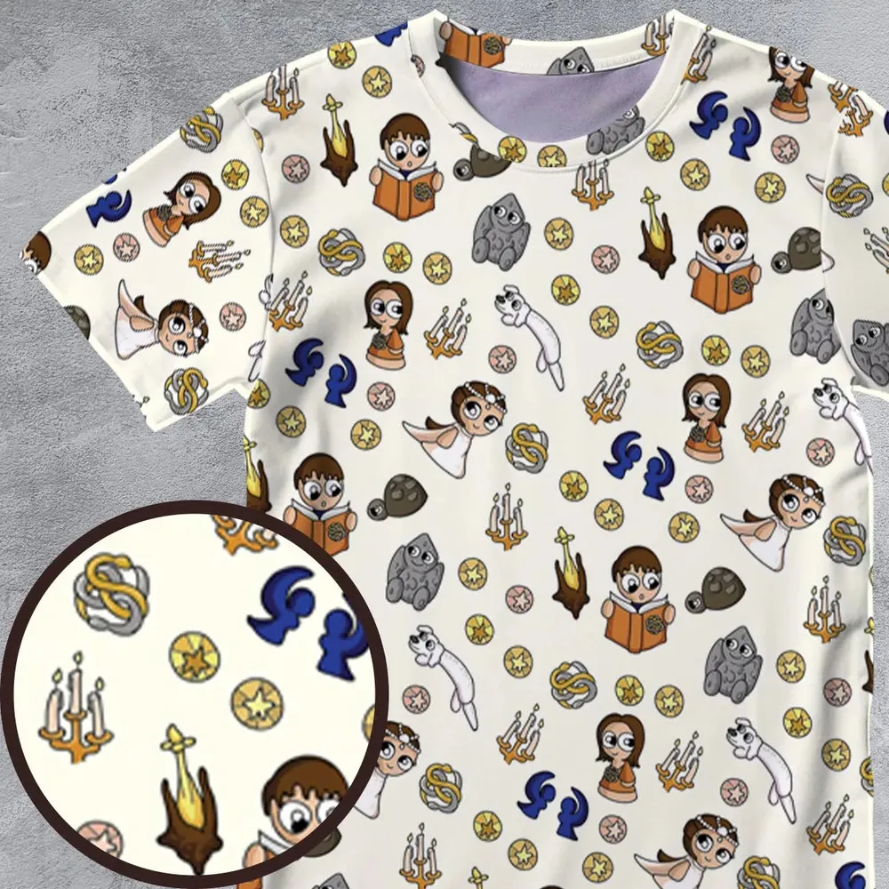Doodle Luck Dragon Falkor The Neverending Story All-Over Print Unisex T-Shirt - 4