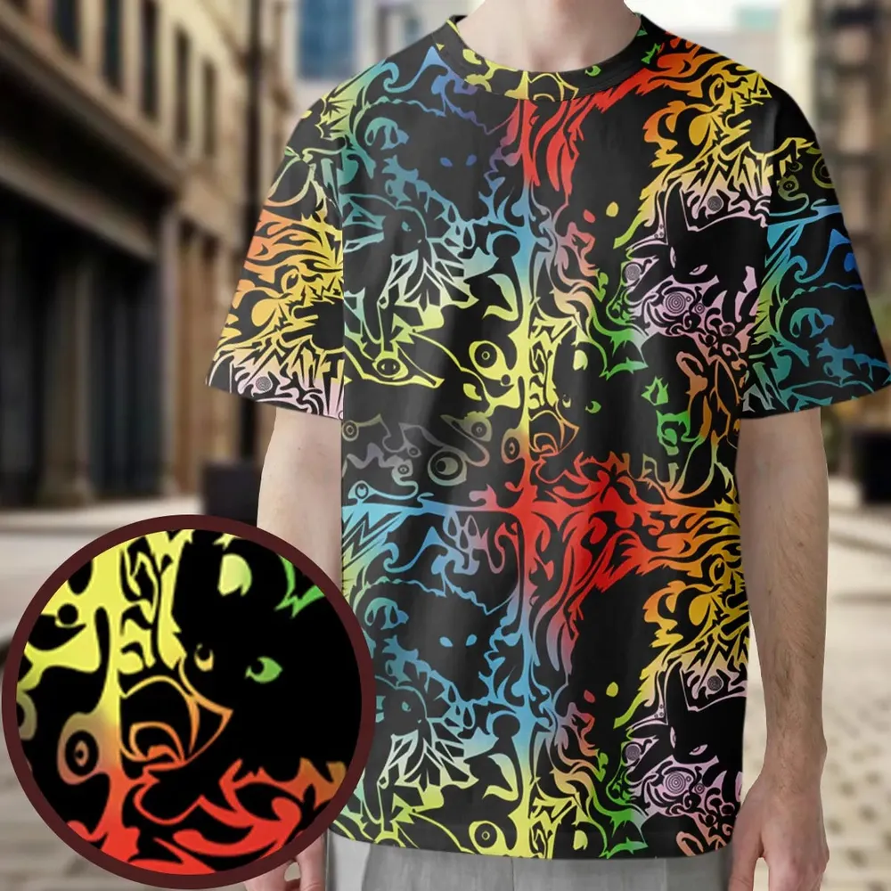 Eevee Pokemon Black All-Over Print Unisex T-Shirt - 3