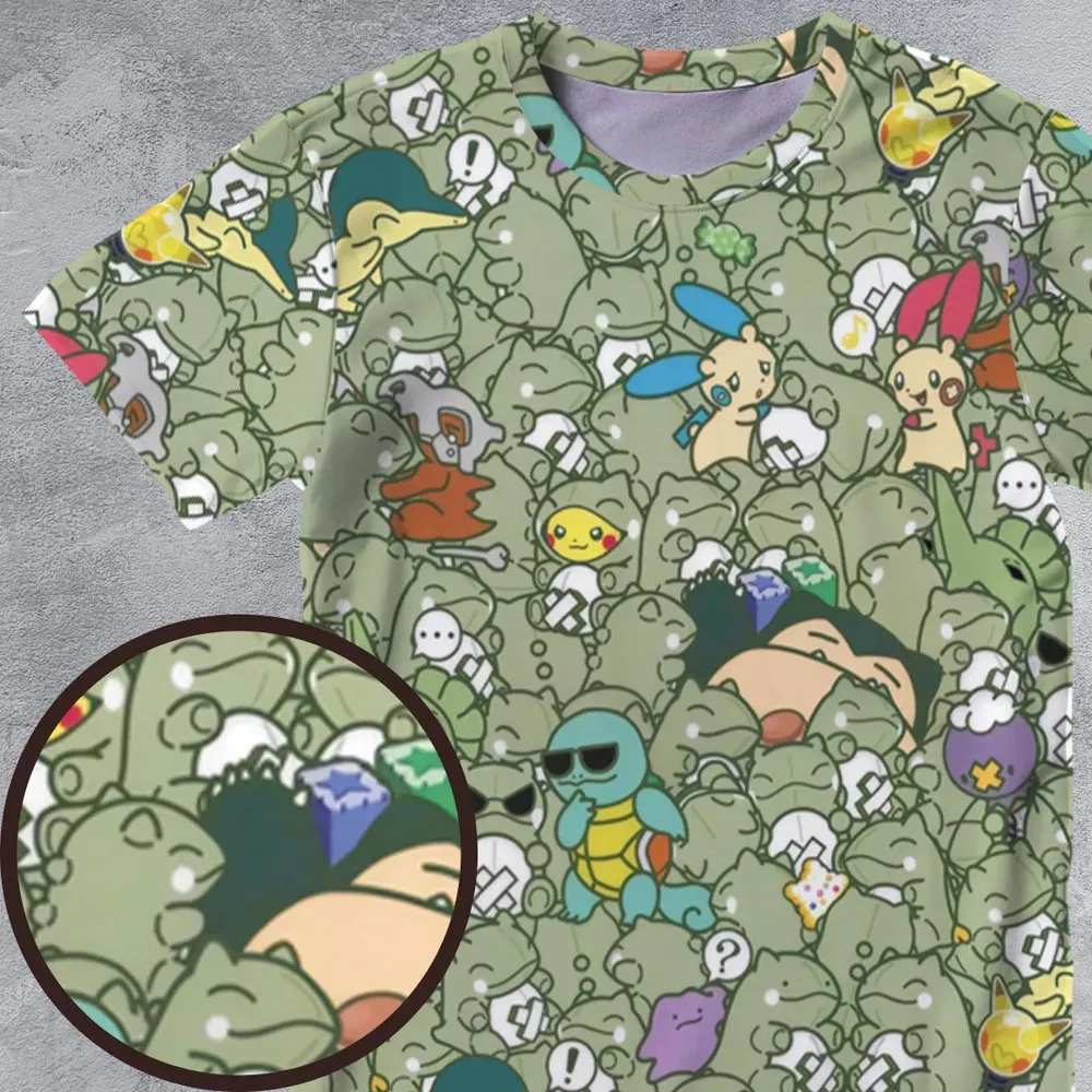 Epic Pokemon Pattern All-Over Print Unisex T-Shirt - 4