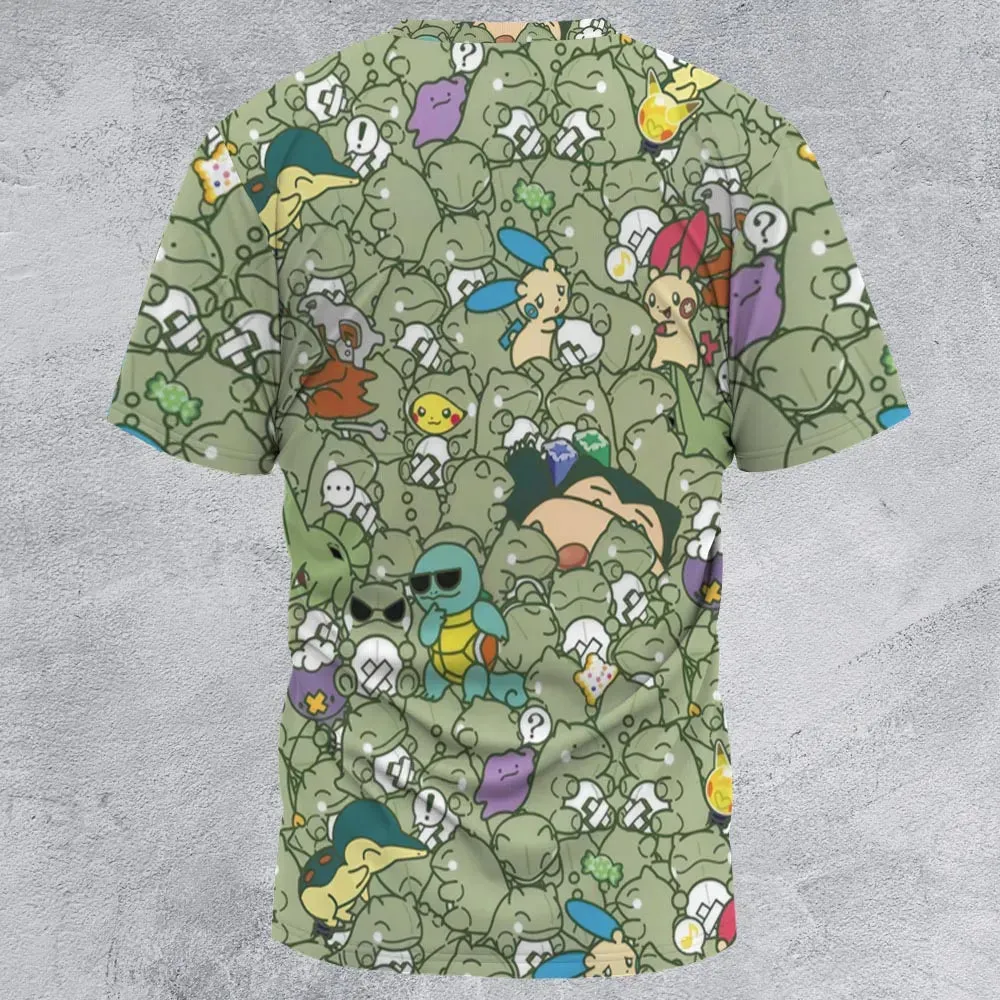 Epic Pokemon Pattern All-Over Print Unisex T-Shirt - 2