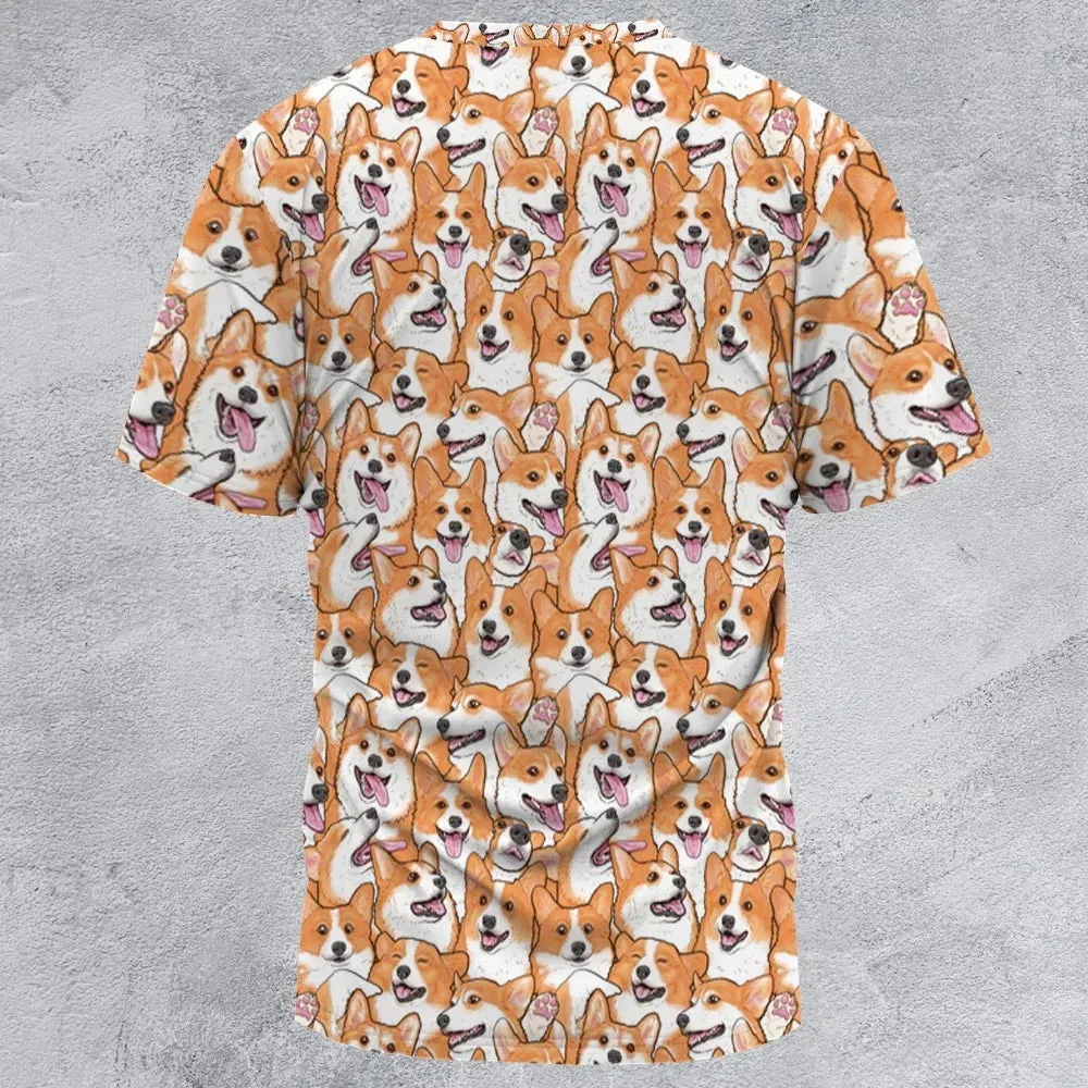That's a lot of Corgi All-Over Print Unisex T-Shirt - 3