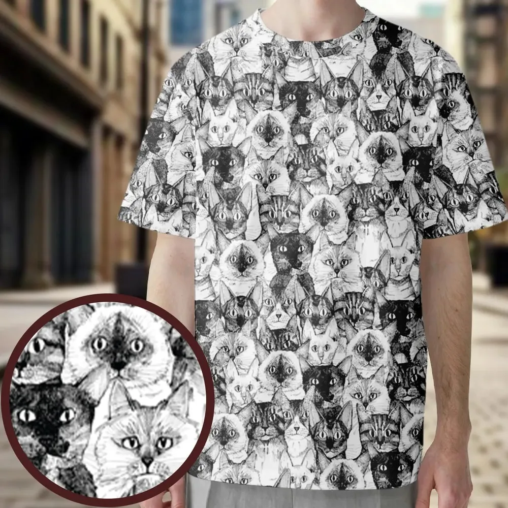 Just Cats All-Over Print Unisex T-Shirt - 4