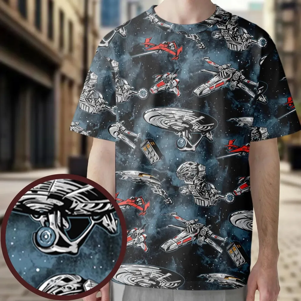 Ultimate Space Fleet All-Over Print Unisex T-Shirt - 3