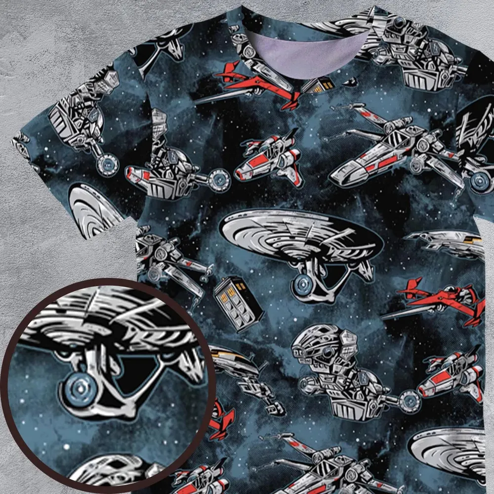 Ultimate Space Fleet All-Over Print Unisex T-Shirt - 4