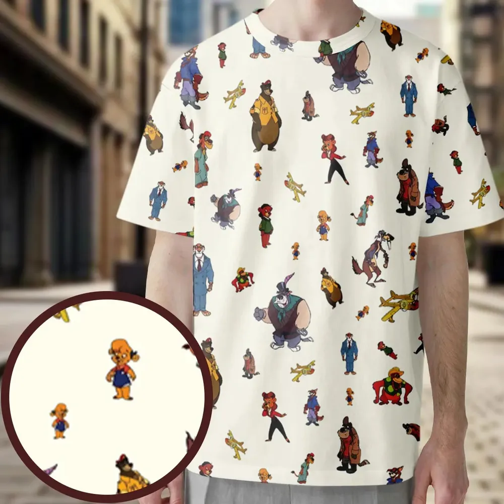 Talespin Characters All-Over Print Unisex T-Shirt - 3