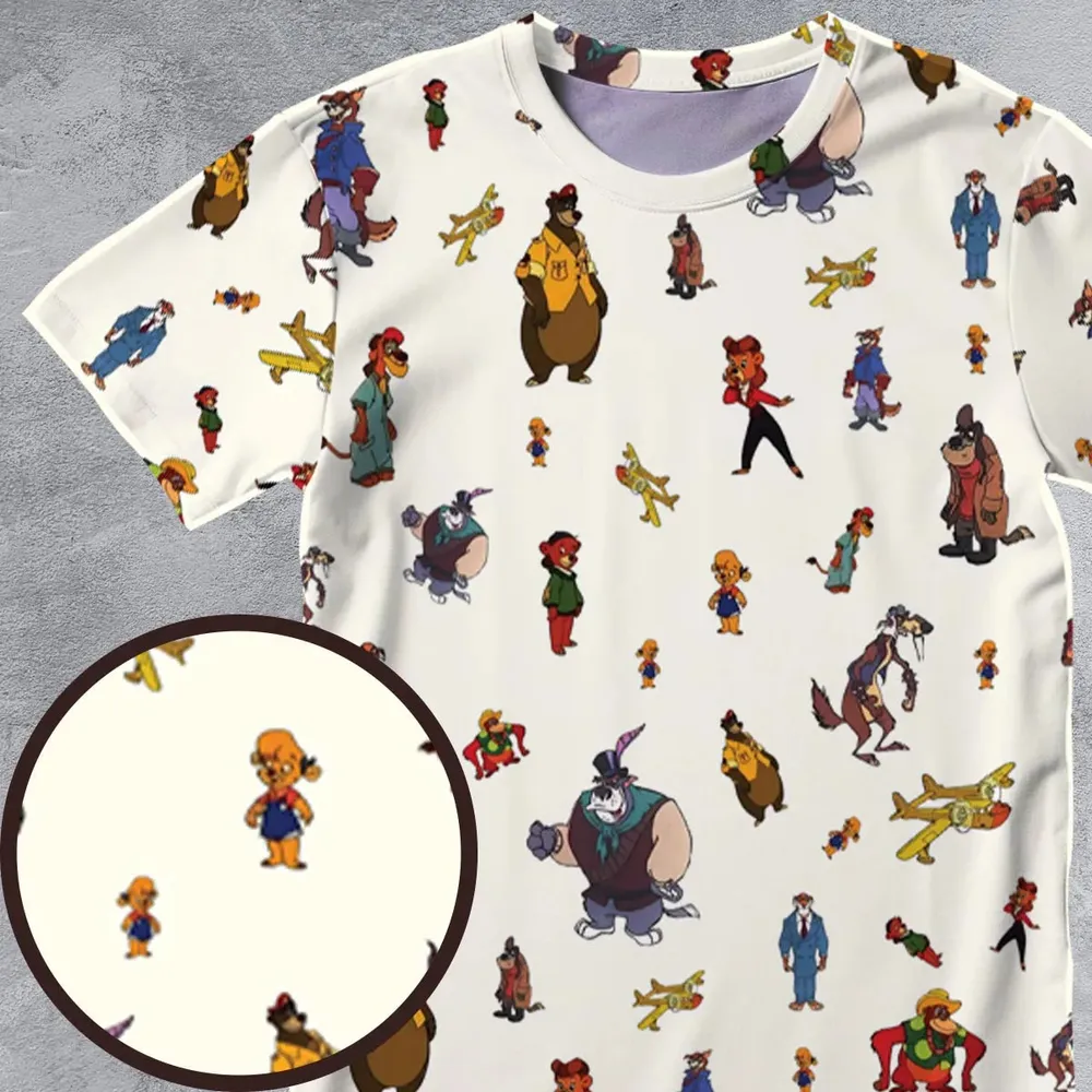 Talespin Characters All-Over Print Unisex T-Shirt - 4