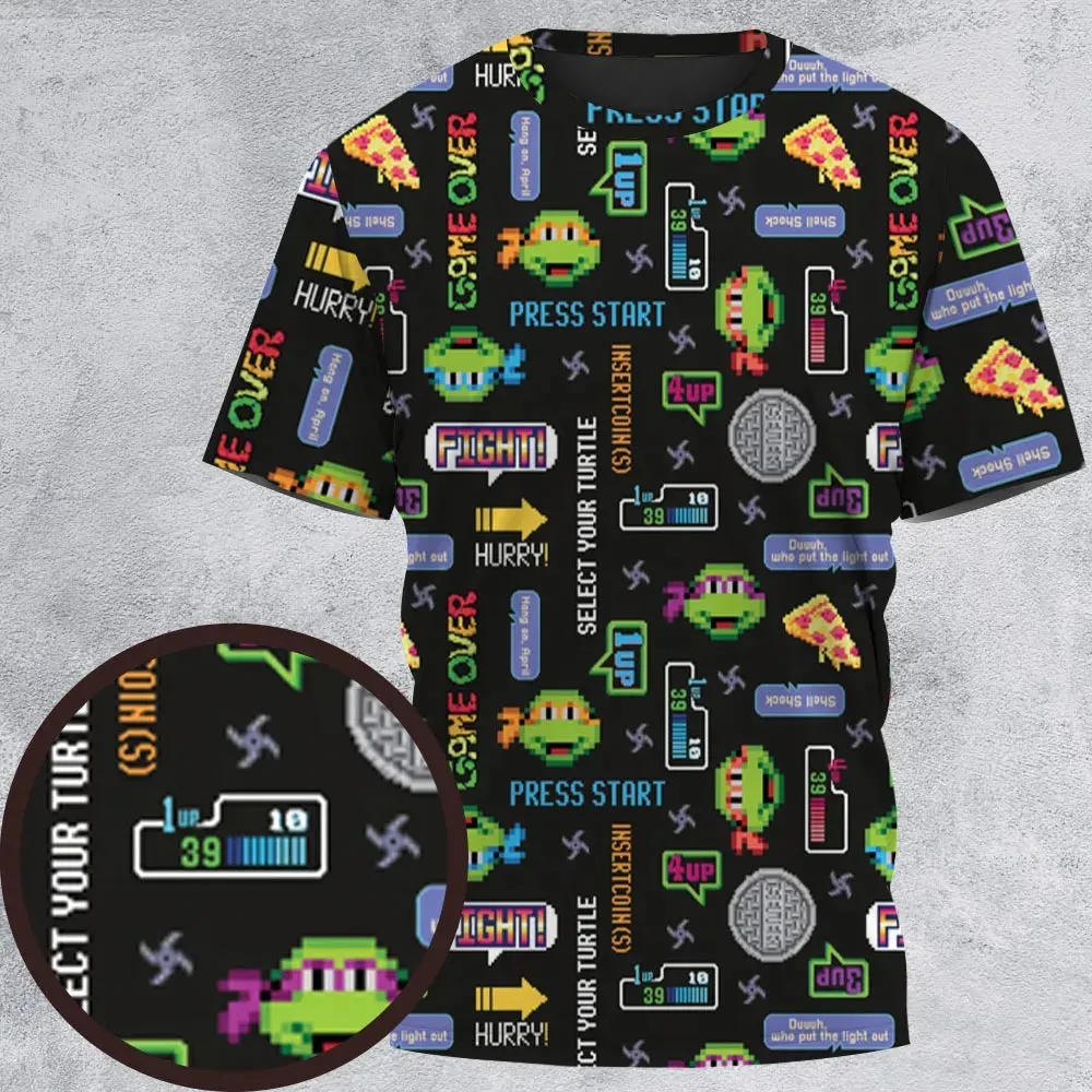 The TMNT Pixel Characters All-Over Print Unisex T-Shirt - 2