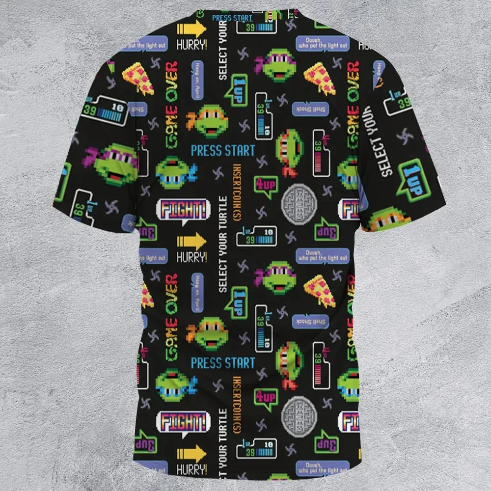 The TMNT Pixel Characters All-Over Print Unisex T-Shirt - 3
