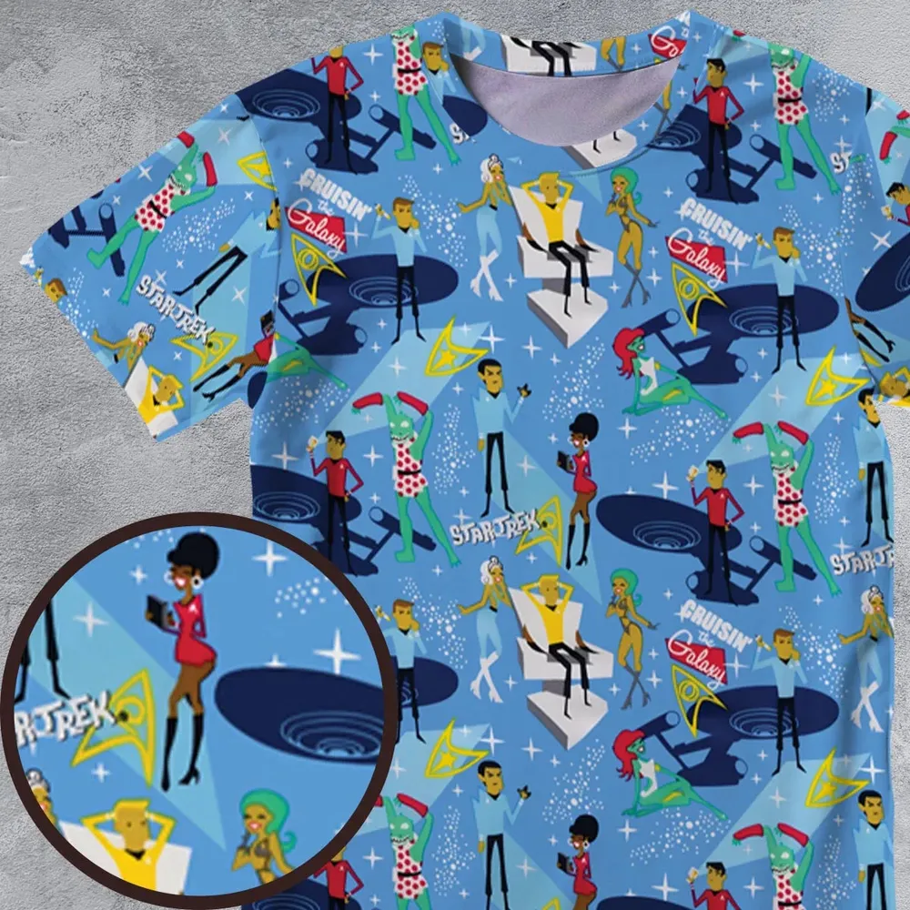 Cruisin' The Galaxy Star Trek All-Over Print Unisex T-Shirt - 4