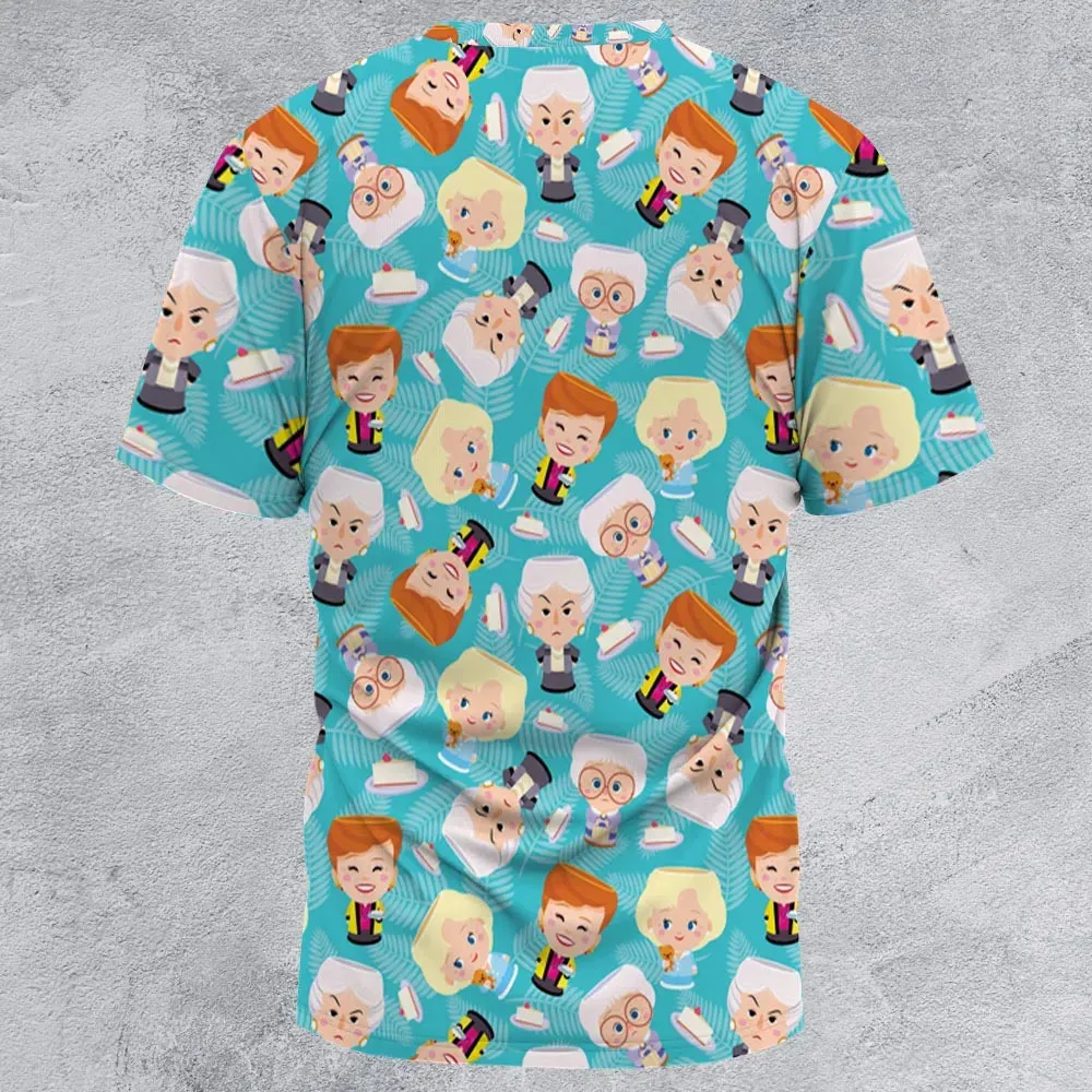 Little Dolls The Golden Girls All-Over Print Unisex T-Shirt - 3