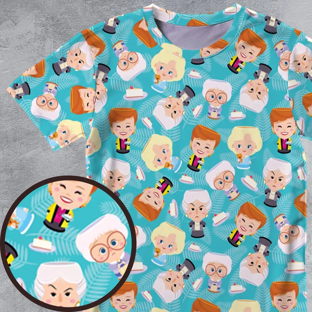 Little Dolls The Golden Girls All-Over Print Unisex T-Shirt - 4