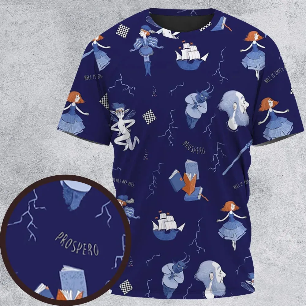 The Tempest Pattern Shakespeare All-Over Print Unisex T-Shirt - 2