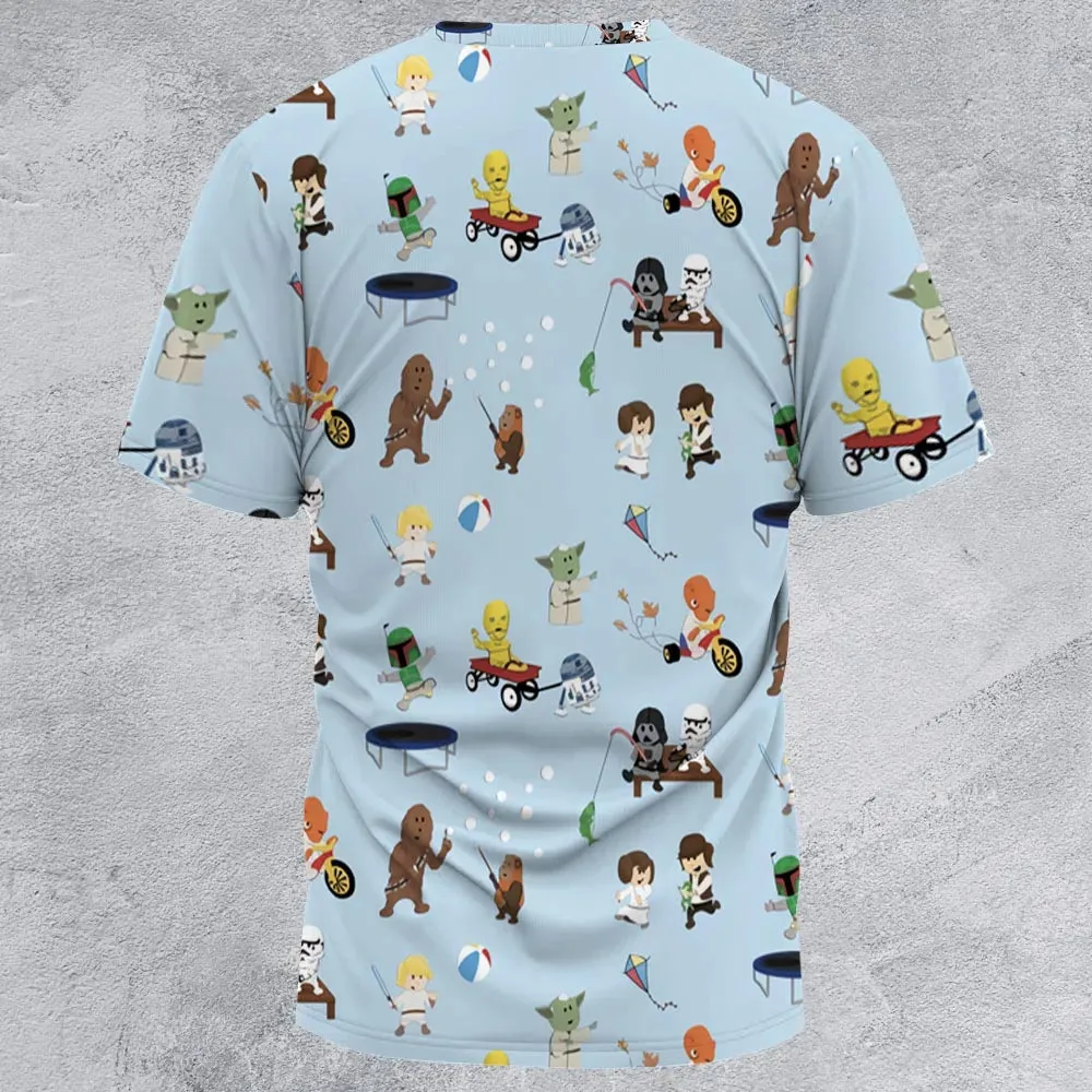 Go Fishing with Star Wars Characters All-Over Print Unisex T-Shirt - 2
