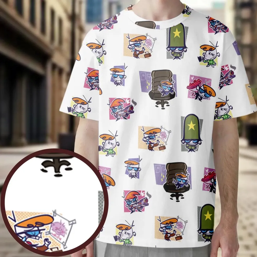 Dexter's Laboratory Characters All-Over Print Unisex T-Shirt - 4
