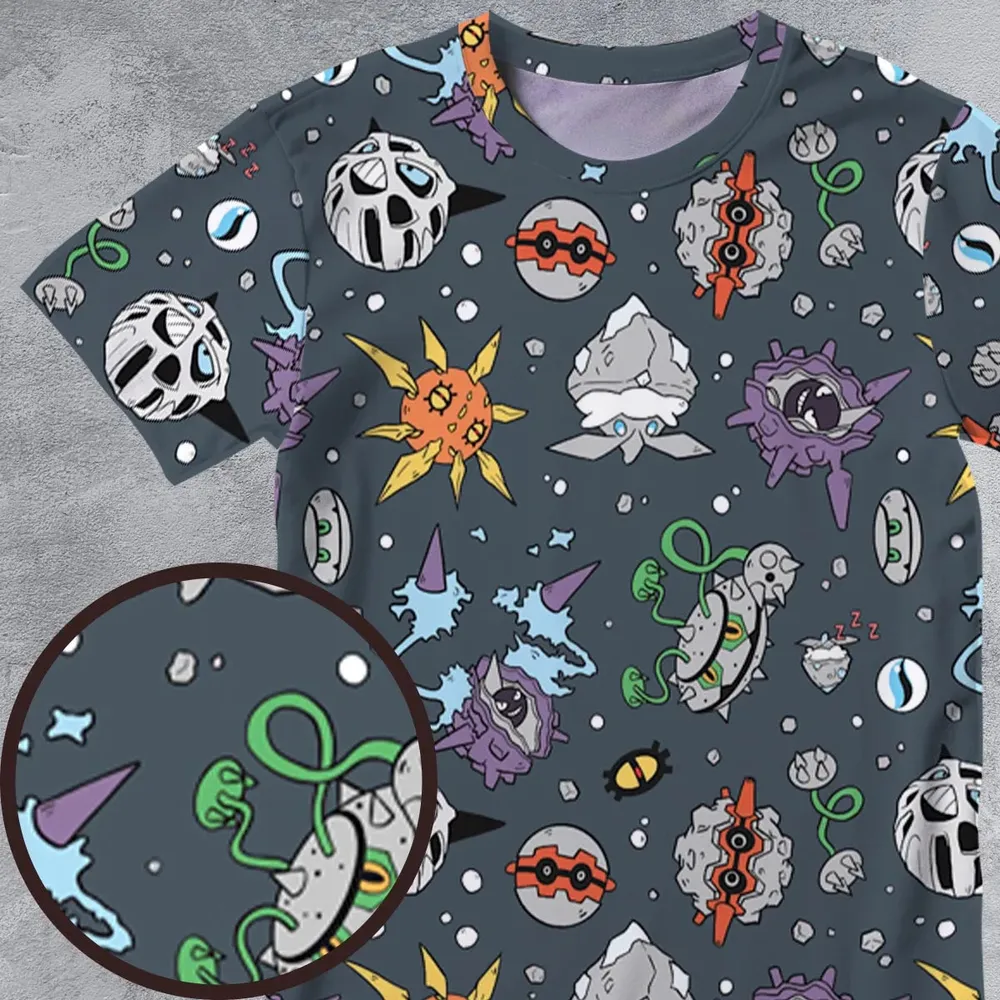 Rock Type Pokemon All-Over Print Unisex T-Shirt - 4