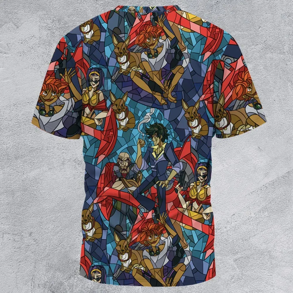 Spike Spiegel Faye Valentine Edward Wong Cowboy Bebop All-Over Print Unisex T-Shirt - 3