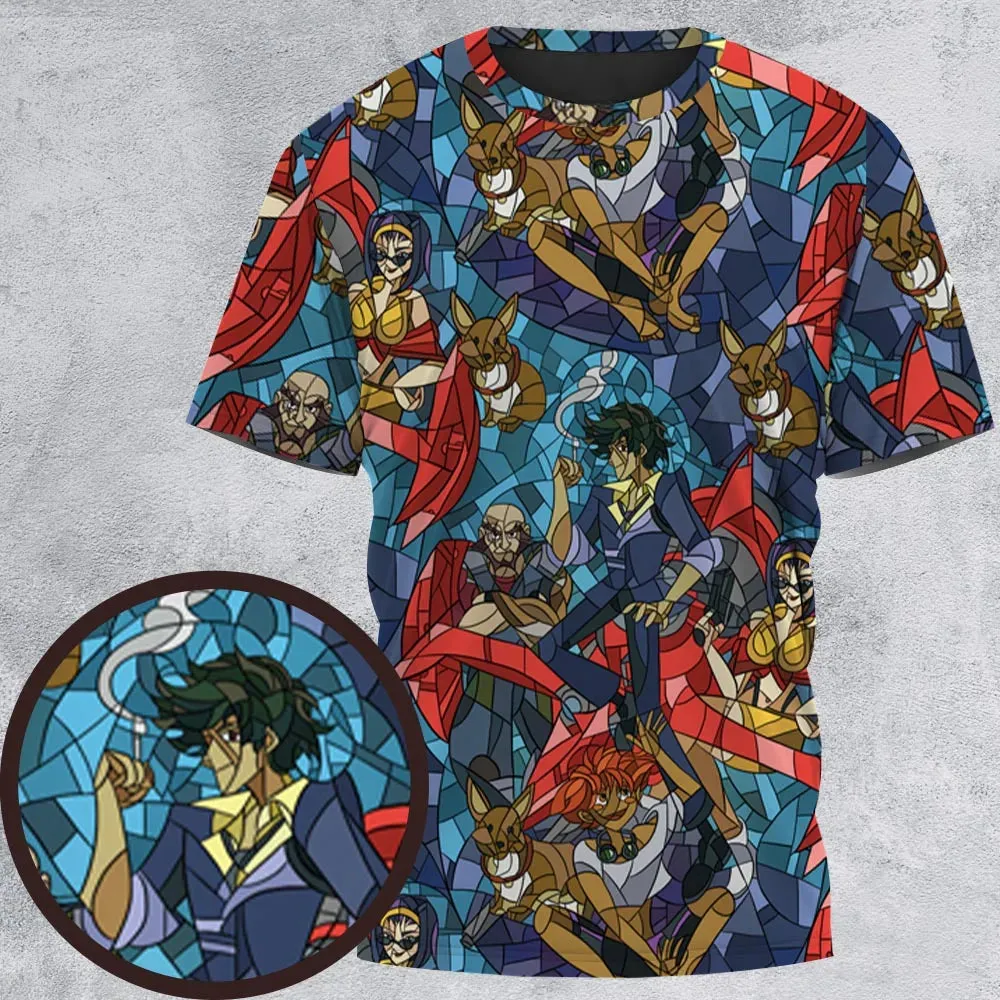 Spike Spiegel Faye Valentine Edward Wong Cowboy Bebop All-Over Print Unisex T-Shirt - 2