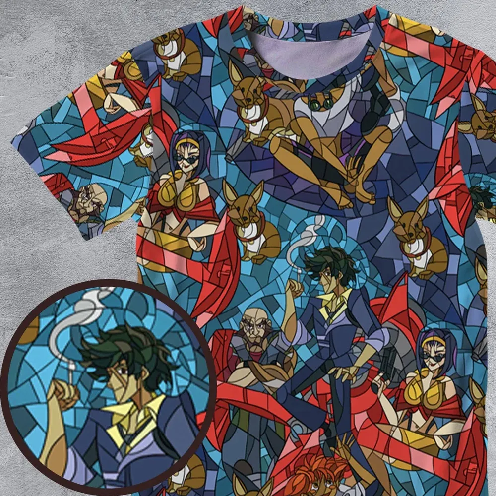 Spike Spiegel Faye Valentine Edward Wong Cowboy Bebop All-Over Print Unisex T-Shirt - 4