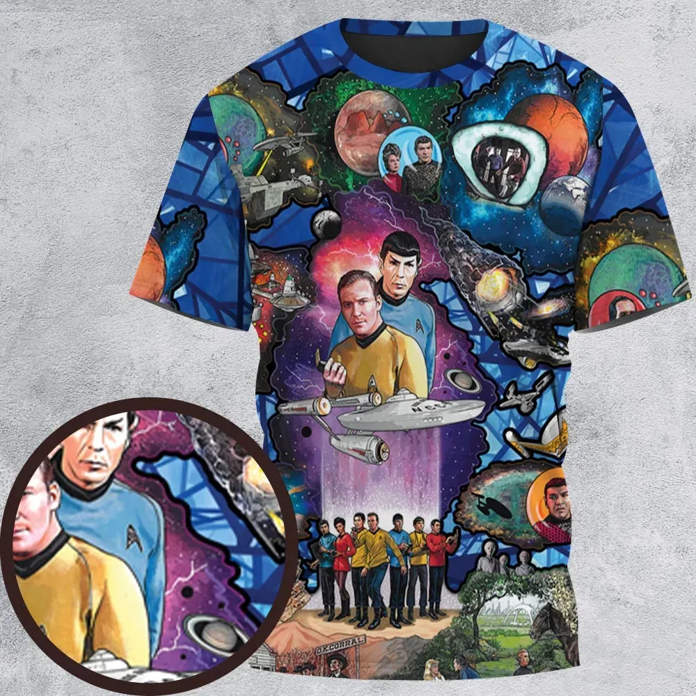 The Beginning Star Trek Pattern All-Over Print Unisex T-Shirt - 2