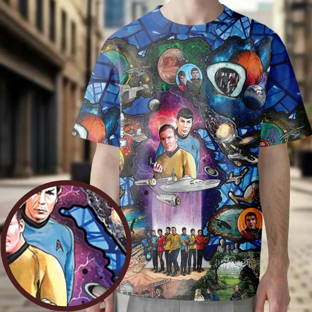 The Beginning Star Trek Pattern All-Over Print Unisex T-Shirt - 4