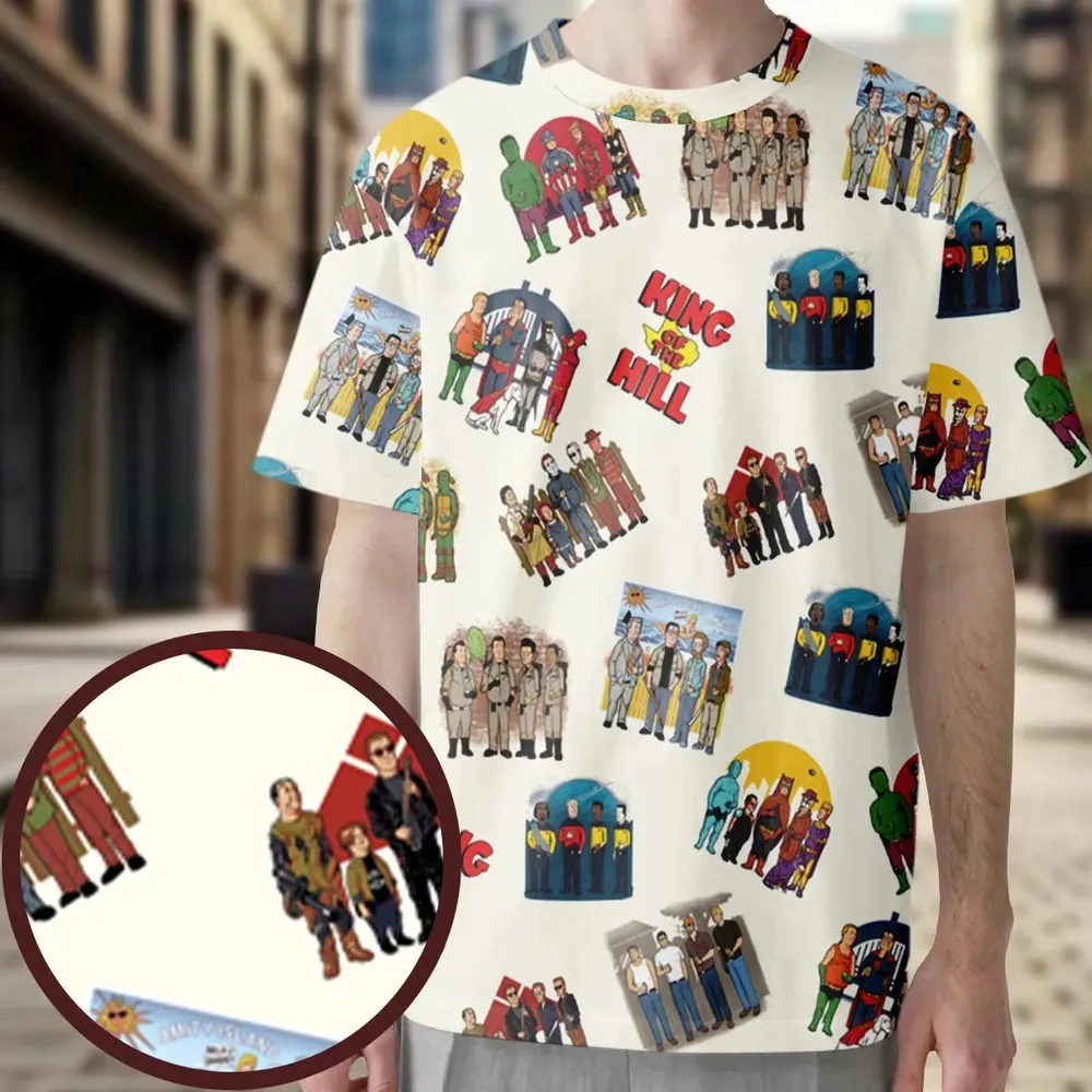 Hank's Friends King Of The Hill Parody All-Over Print Unisex T-Shirt - 3
