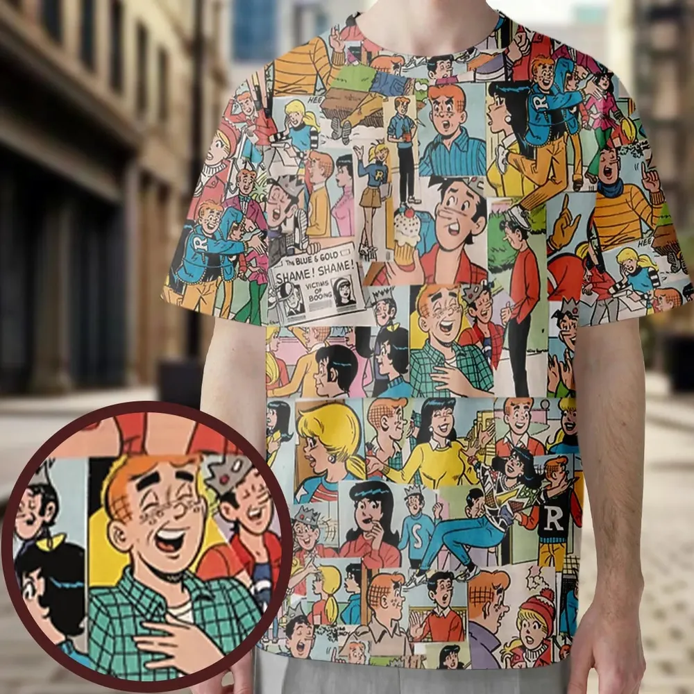 Archie Comics Characters All-Over Print Unisex T-Shirt - 3