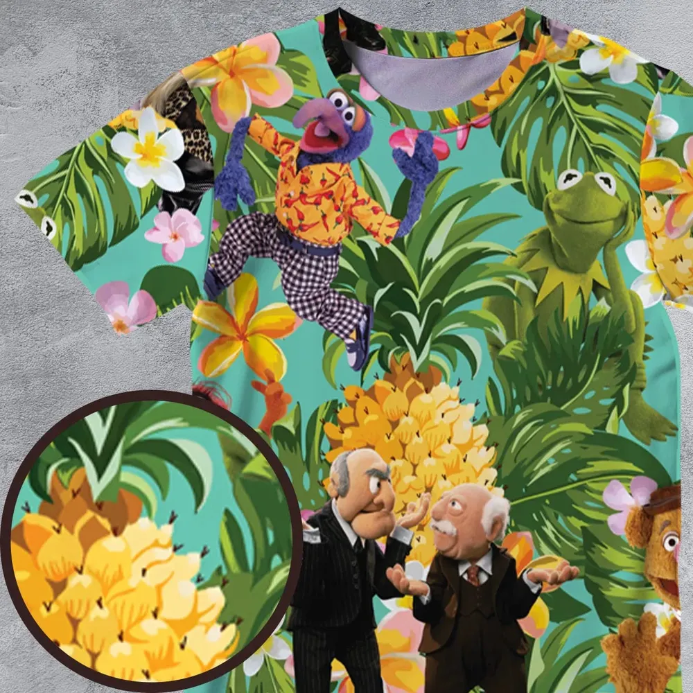 Statler And Waldorf Muppets Tropical All-Over Print Unisex T-Shirt - 4