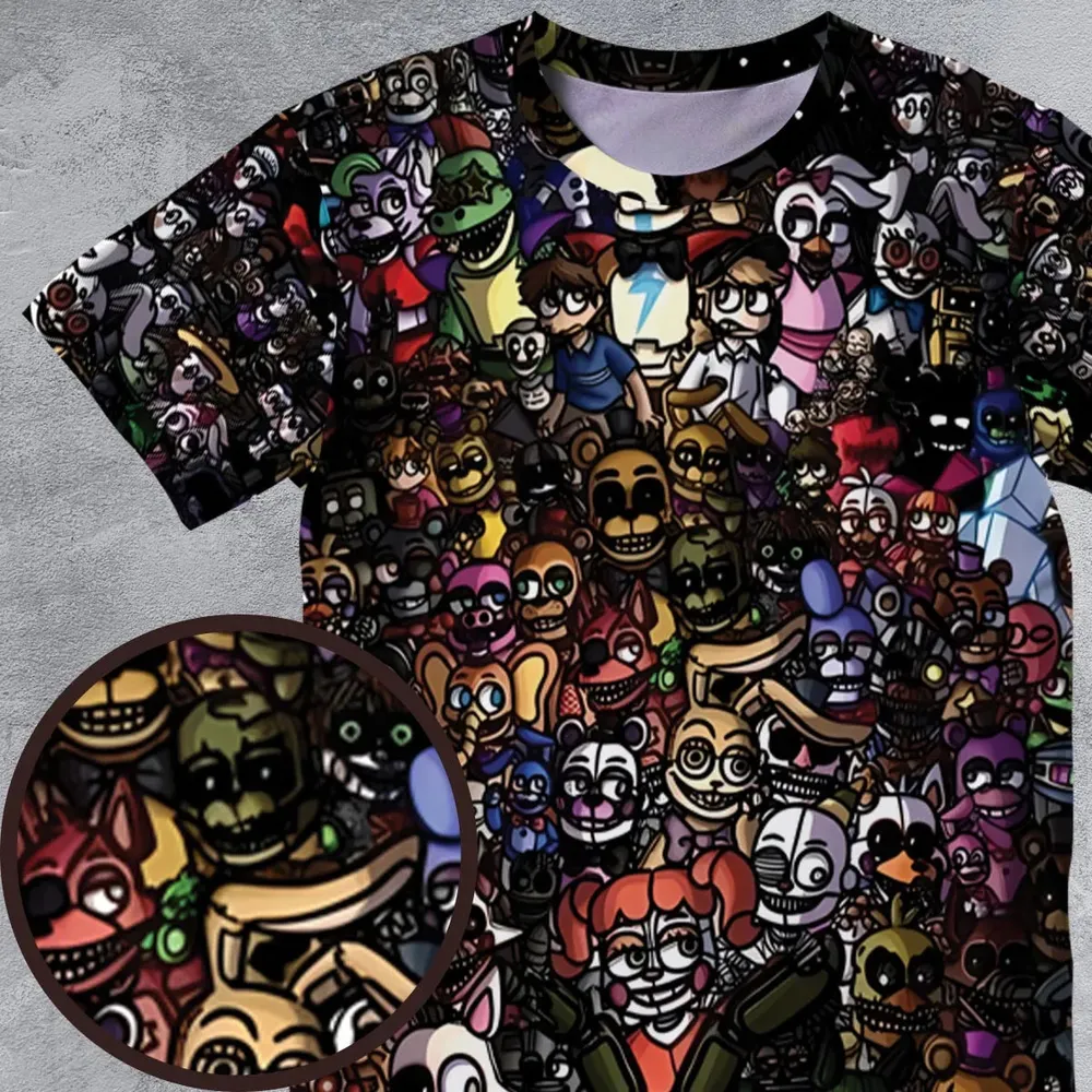 Doing A FNAF All-Over Print Unisex T-Shirt - 4
