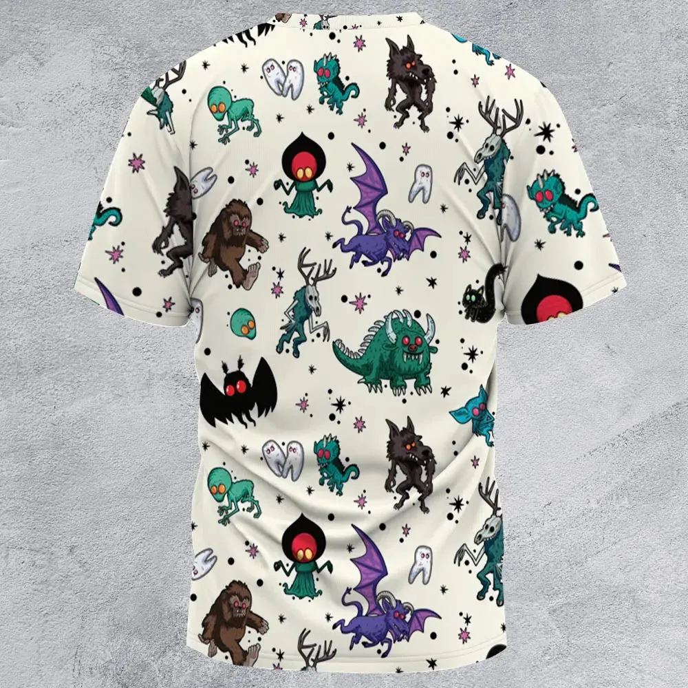 Cryptids of the Americas Cryptozoology Cryptids Monster All-Over Print Unisex T-Shirt - 3