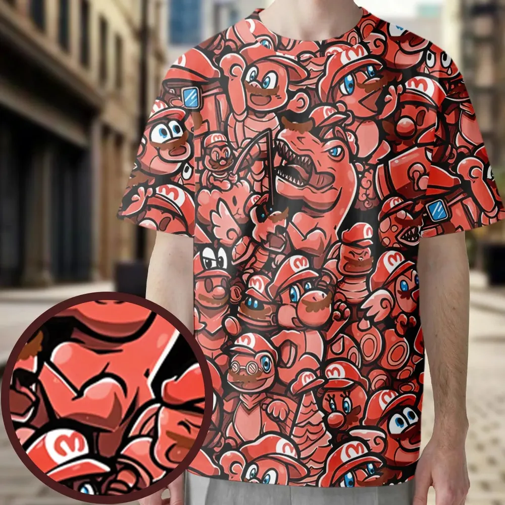Cappy Party Mario Odyssey Super Mario All-Over Print Unisex T-Shirt - 3