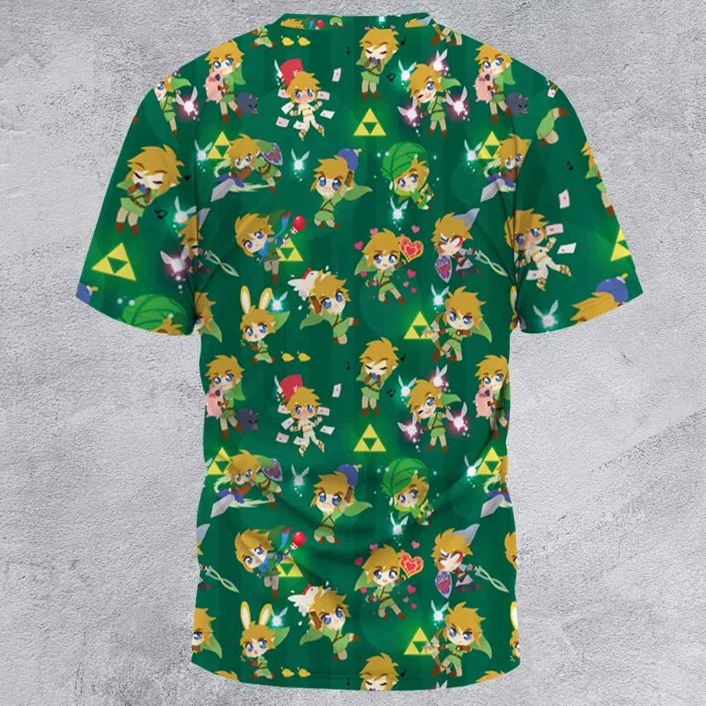 Cute Link Posing The Legend Of Zelda All-Over Print Unisex T-Shirt - 3
