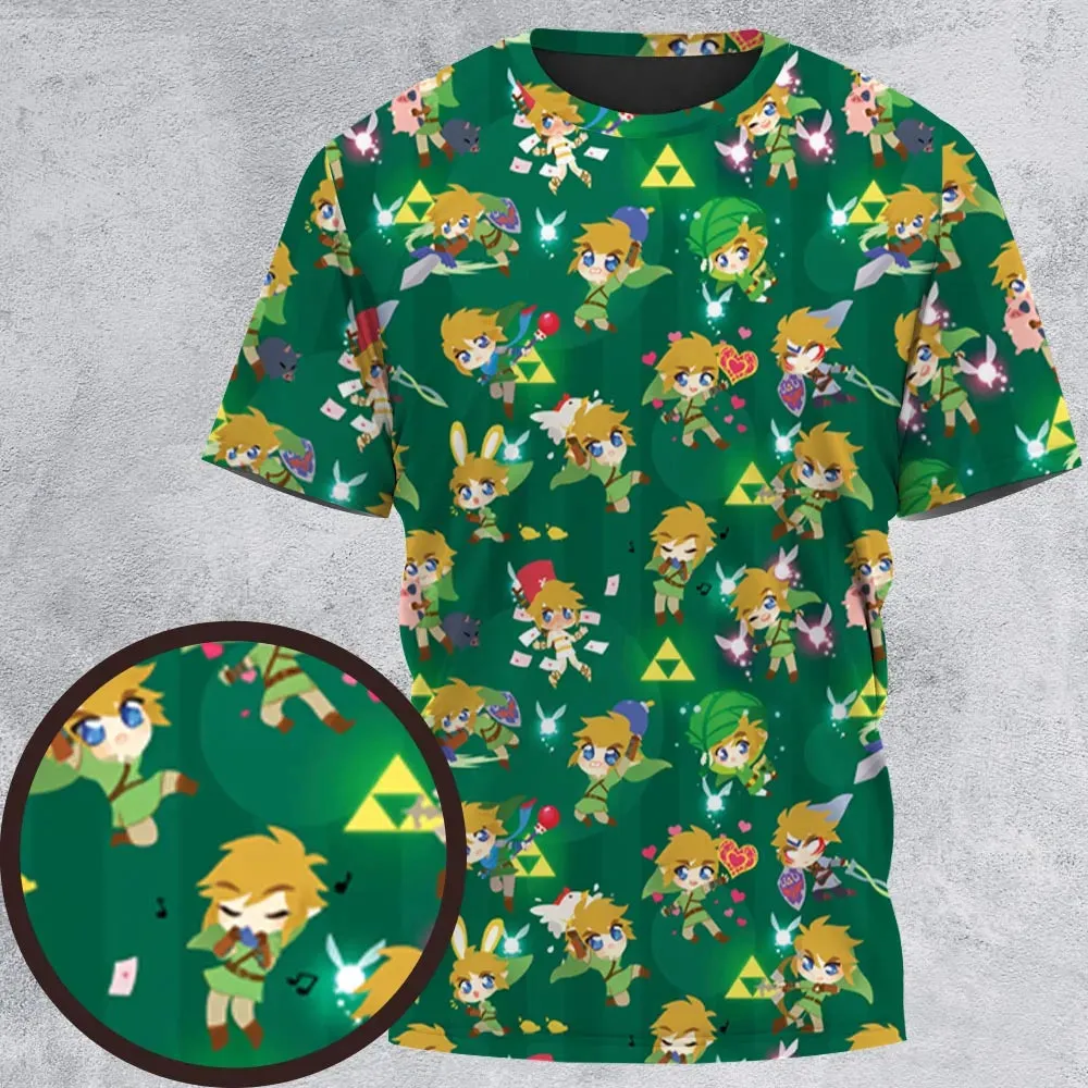 Cute Link Posing The Legend Of Zelda All-Over Print Unisex T-Shirt - 2