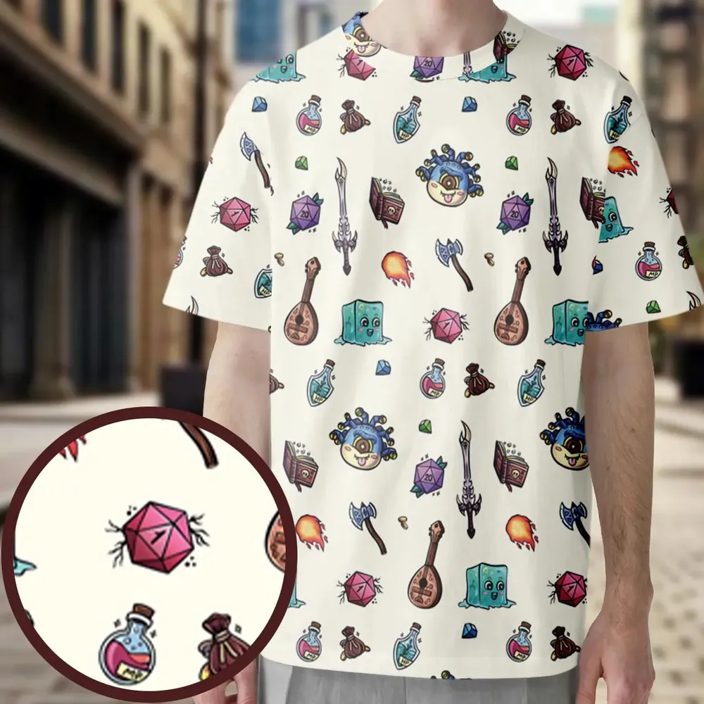 RPG Classics Pack DnD All-Over Print Unisex T-Shirt - 4