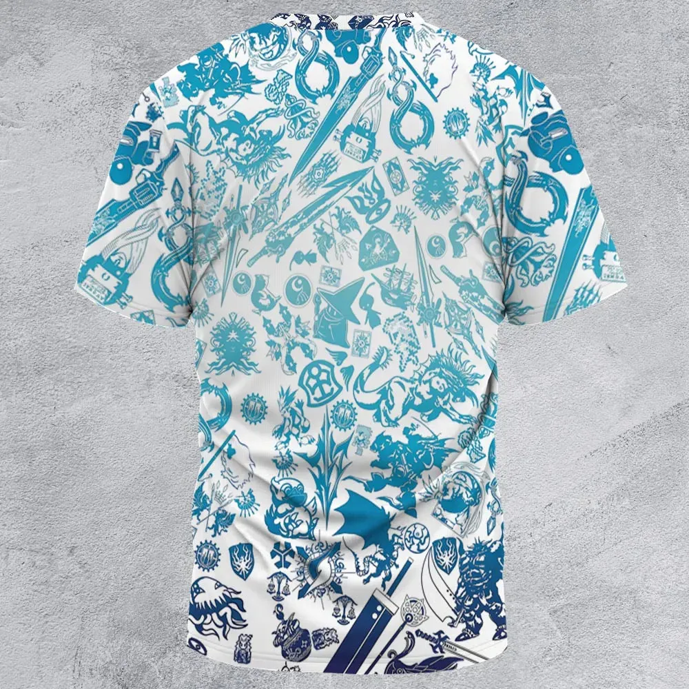 Blue Moggle Final Fantasy All-Over Print Unisex T-Shirt - 3